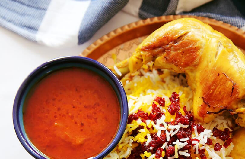 saffron chicken with lemon